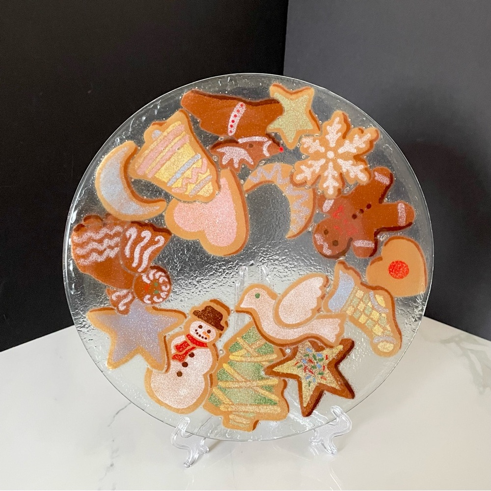 Christmas Cookies 11" Round Platter by Peggy Karr (read description)